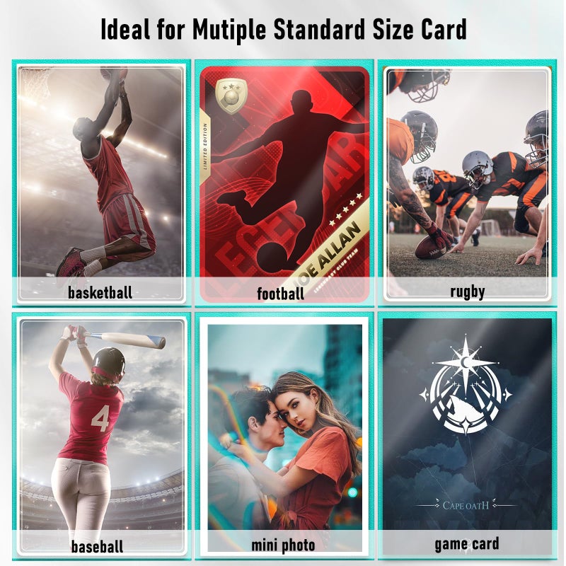 Kitoyz 500 Pcs Card Sleeves for Trading Card, Matte Card Sleeves Deck Card Protectors Compatible with Baseball Cards, Sports Cards, Game Cards (Mint) - Image 5